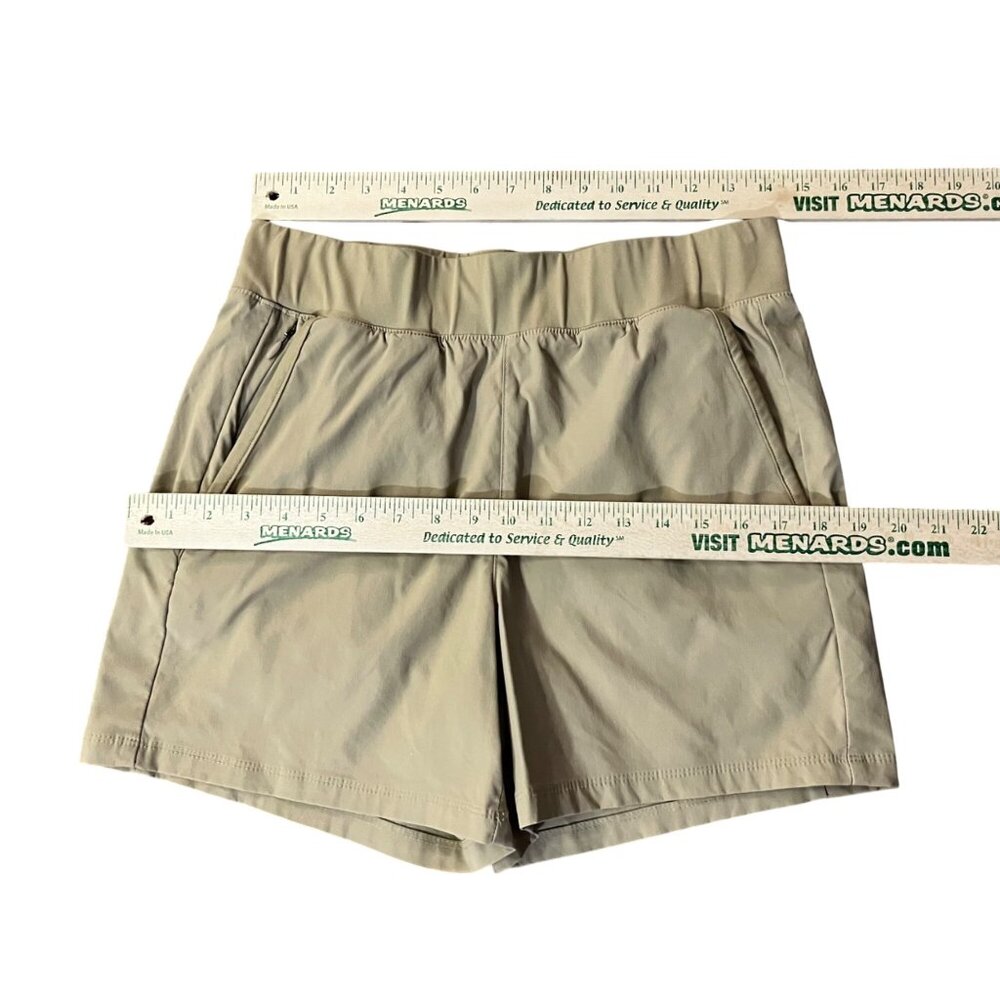 Columbia Womens Pull On Shorts M 5” Inseam Tan Casual Used - Picture 9 of 13